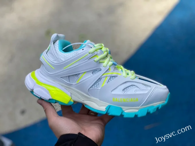 Balenciaga Triple S White Green Blue Sneakers