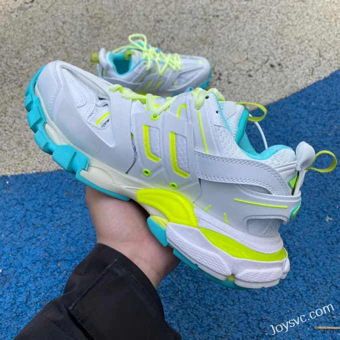 Balenciaga Triple S White Green Blue Sneakers