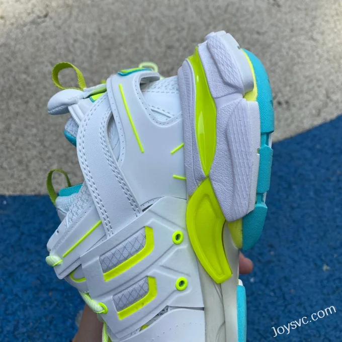 Balenciaga Triple S White Green Blue Sneakers