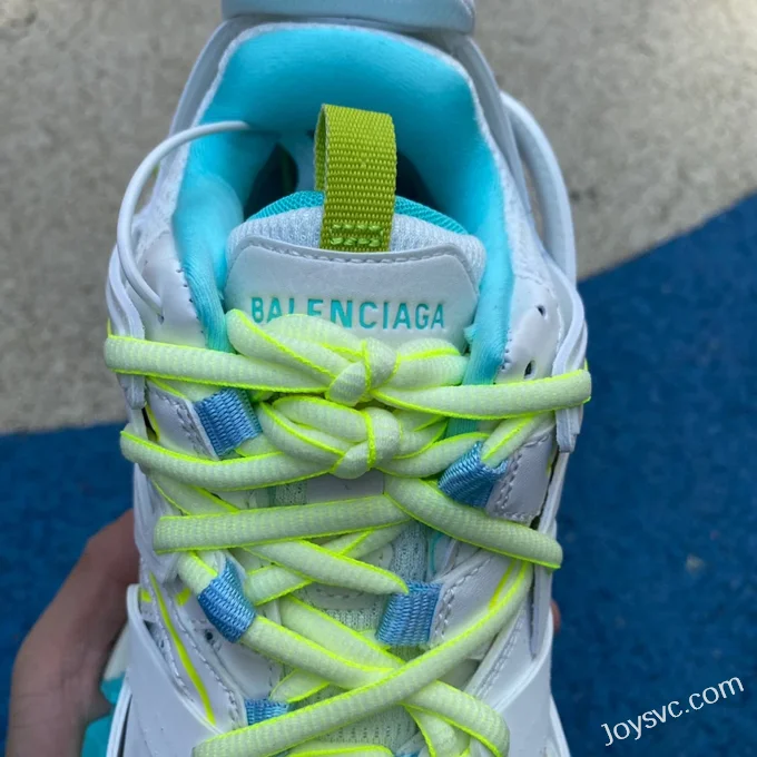 Balenciaga Triple S White Green Blue Sneakers