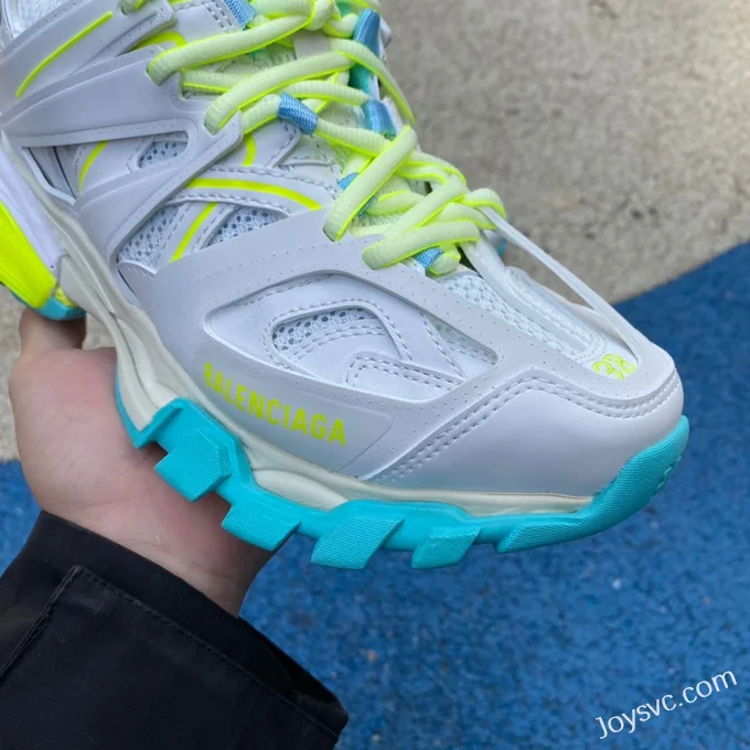 Balenciaga Triple S White Green Blue Sneakers