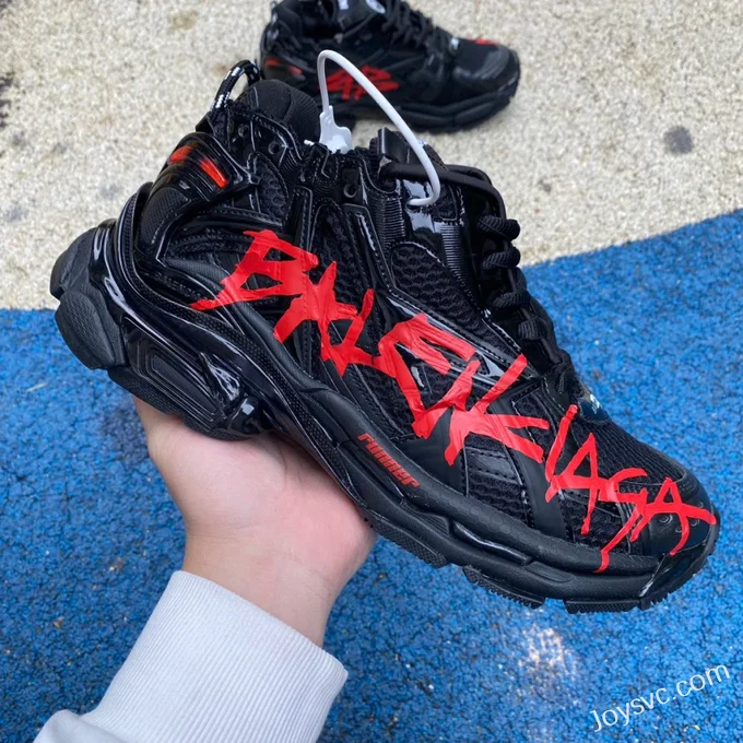 Balenciaga 7.0 Black Red Vintage Dad Shoes