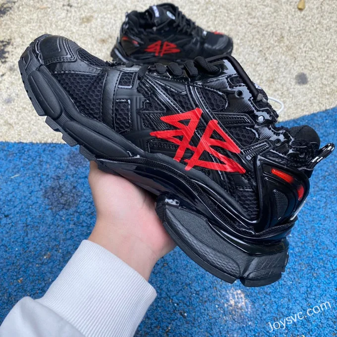 Balenciaga 7.0 Black Red Vintage Dad Shoes