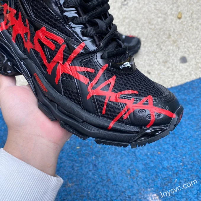 Balenciaga 7.0 Black Red Vintage Dad Shoes