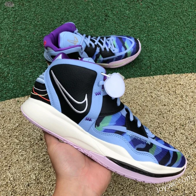 Nike Kyrie 8 Black Blue Purple Basketball Shoes DC9134-400