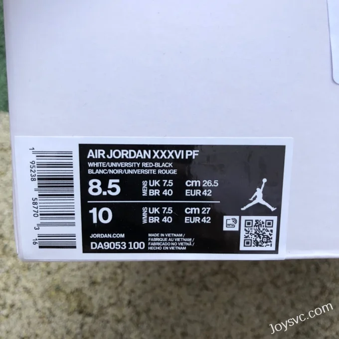 Air Jordan 36 DA9053-100 White Red