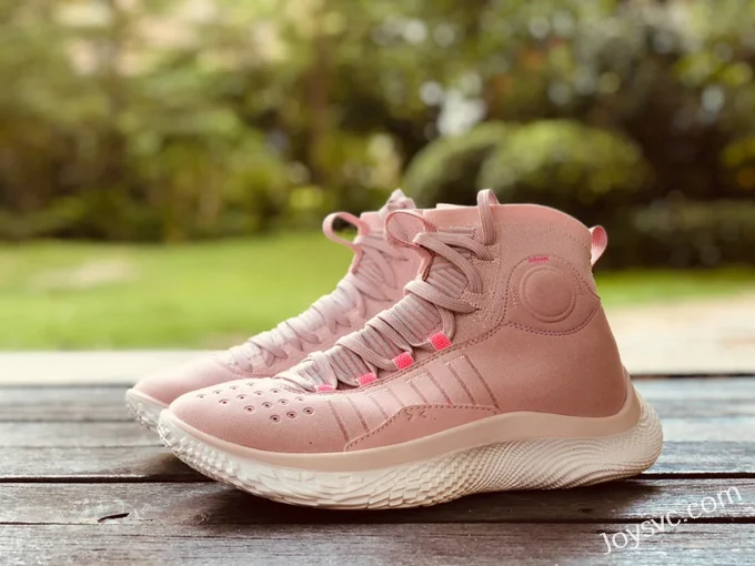 Under Armour Curry 4 Pink White Basketball Shoes 3024861-600