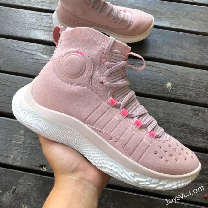 Under Armour Curry 4 Pink White Basketball Shoes 3024861-600