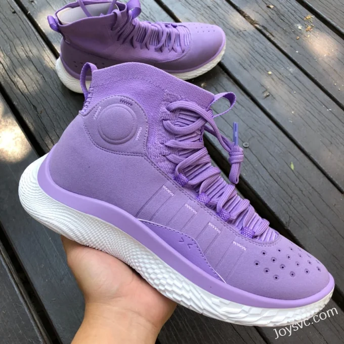 Under Armour Curry 4 Purple White Basketball Shoes 3024861-500