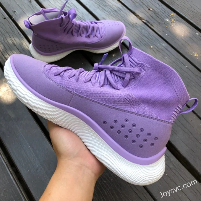 Under Armour Curry 4 Purple White Basketball Shoes 3024861-500