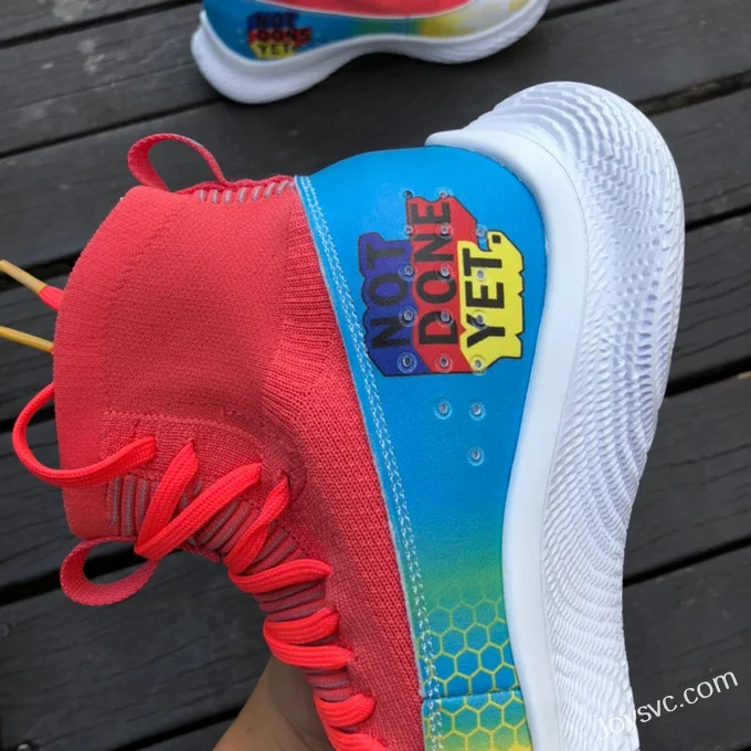 Curry 4 Flotro White Red Blue Yellow High-Top 3024861-401