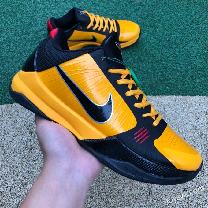 Nike Kobe 5 Bruce Lee Alt - Black Yellow Basketball Shoes