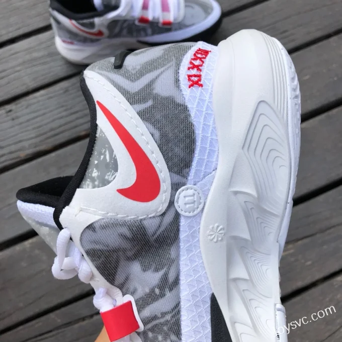 Nike Kyrie 8 EP White Grey Red Basketball Shoes DJ6017-001