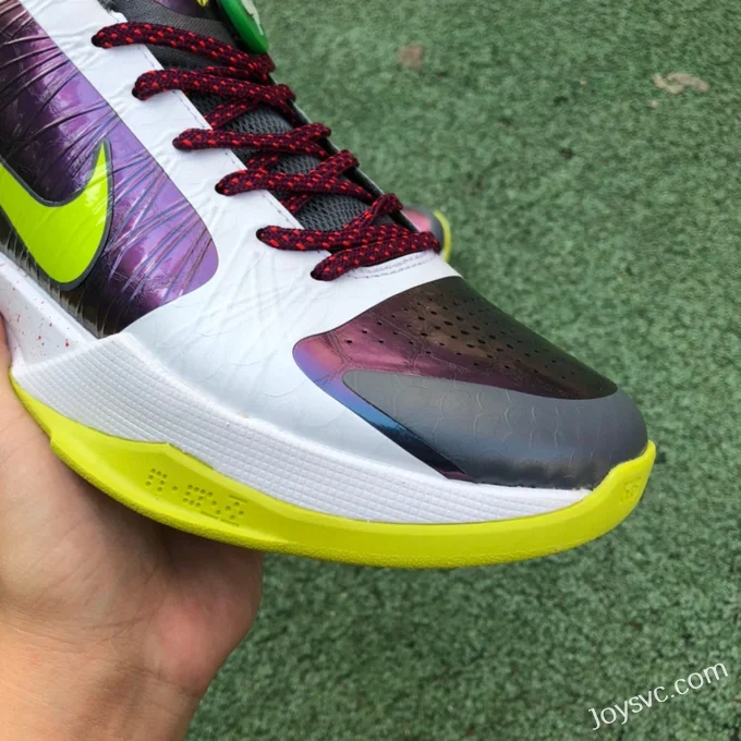 Nike Zoom Kobe 5 Joker - White Purple Green Basketball Shoes