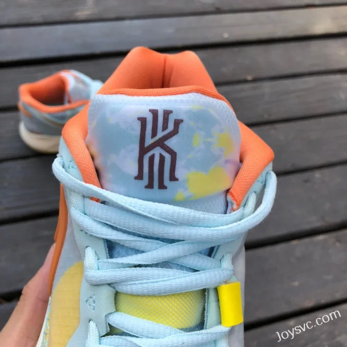 Nike Kyrie 8 EP White Blue Yellow Orange Basketball Shoes DJ6017-400