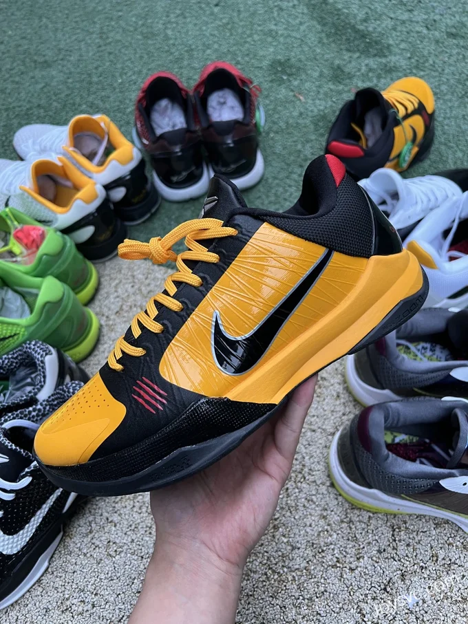 Nike Kobe 5 Bruce Lee Alt - Black Yellow Basketball Shoes