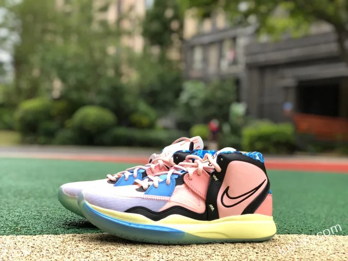 Nike Kyrie 8 Pink Yellow Blue Valentine Basketball Shoes DH5387-900