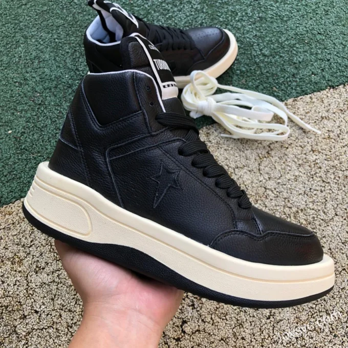 Rick Owens DRKSHDW x Converse Turbodrk Weapon High Black White Basketball Shoes