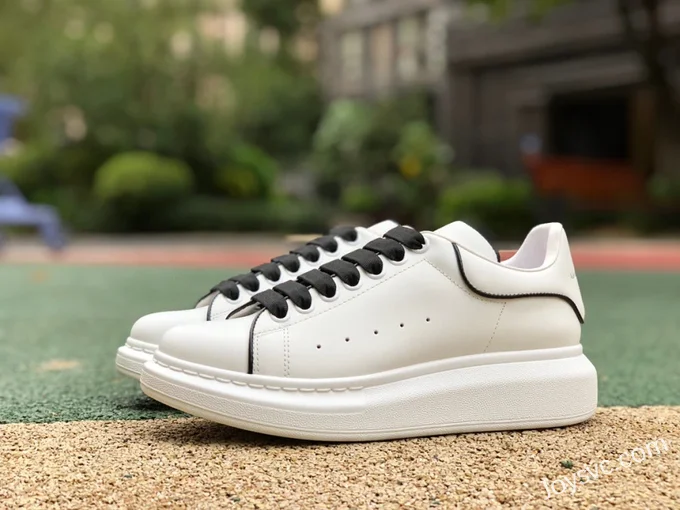 Alexander McQueen White Black Stripe Sneakers