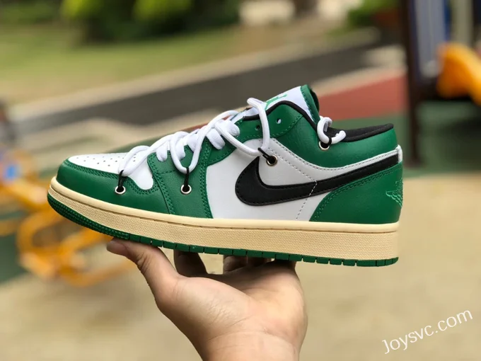 Air Jordan 1 Low 553560-129 Chicago Deconstructed White Green Strap