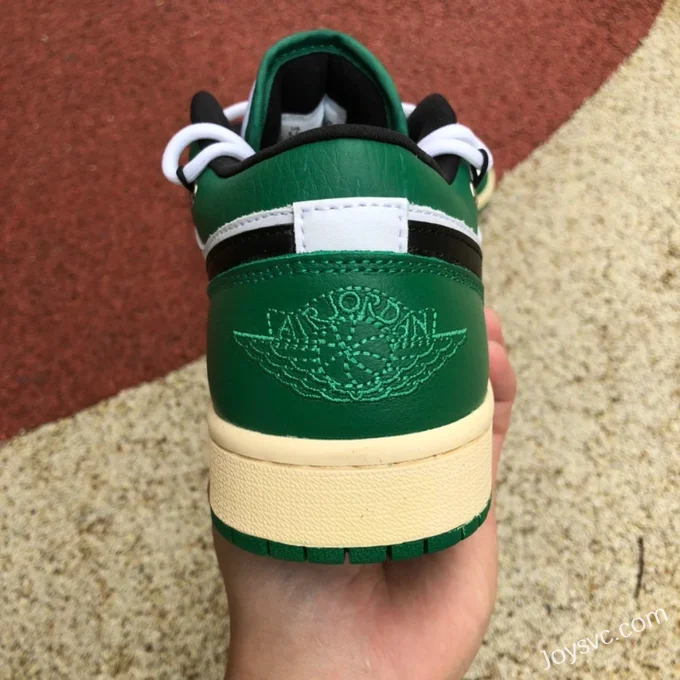 Air Jordan 1 Low 553560-129 Chicago Deconstructed White Green Strap