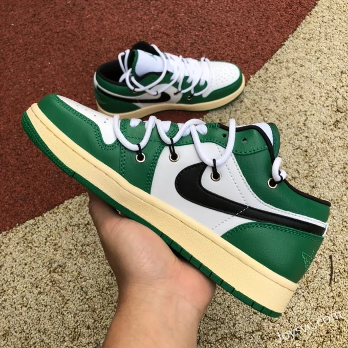 Air Jordan 1 Low 553560-129 Chicago Deconstructed White Green Strap