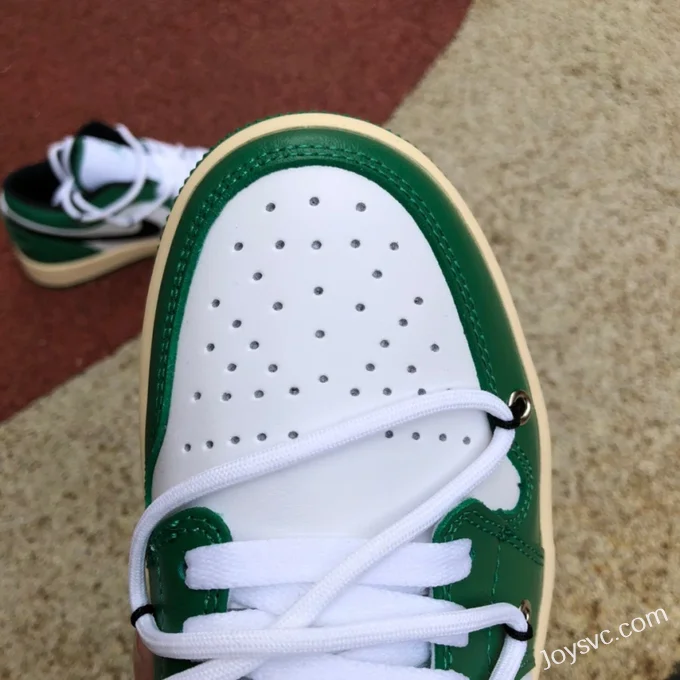 Air Jordan 1 Low 553560-129 Chicago Deconstructed White Green Strap