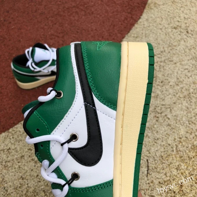 Air Jordan 1 Low 553560-129 Chicago Deconstructed White Green Strap