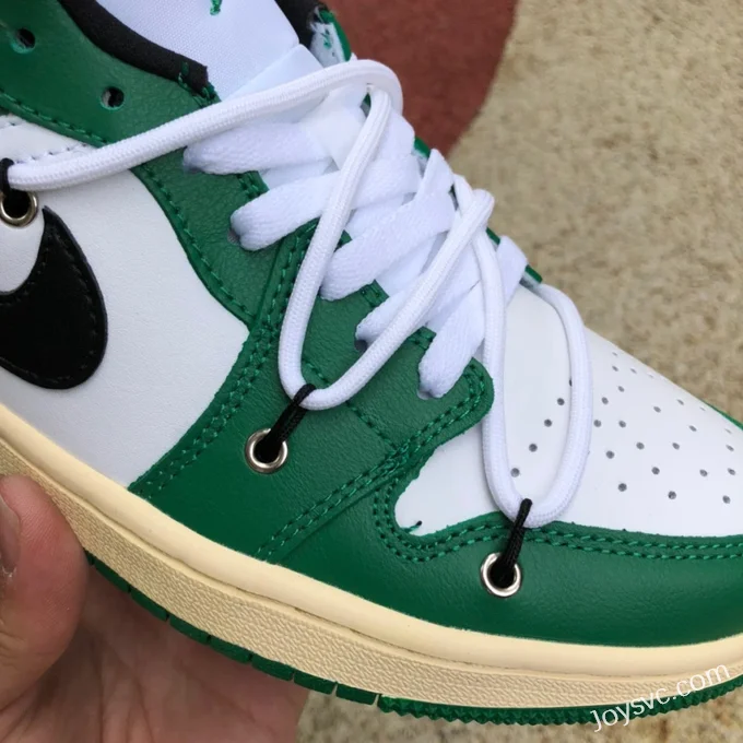 Air Jordan 1 Low 553560-129 Chicago Deconstructed White Green Strap