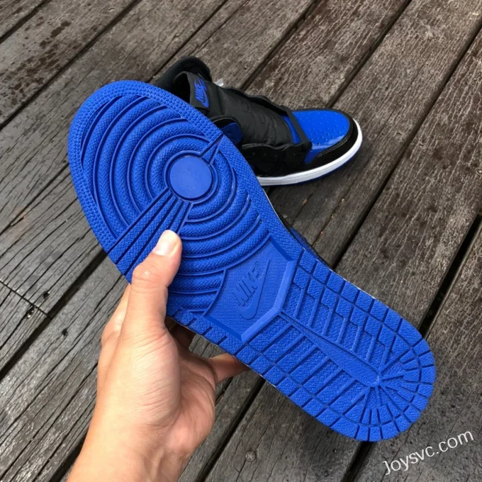 Air Jordan 1 High 555088-404 Black Blue Patent Retro