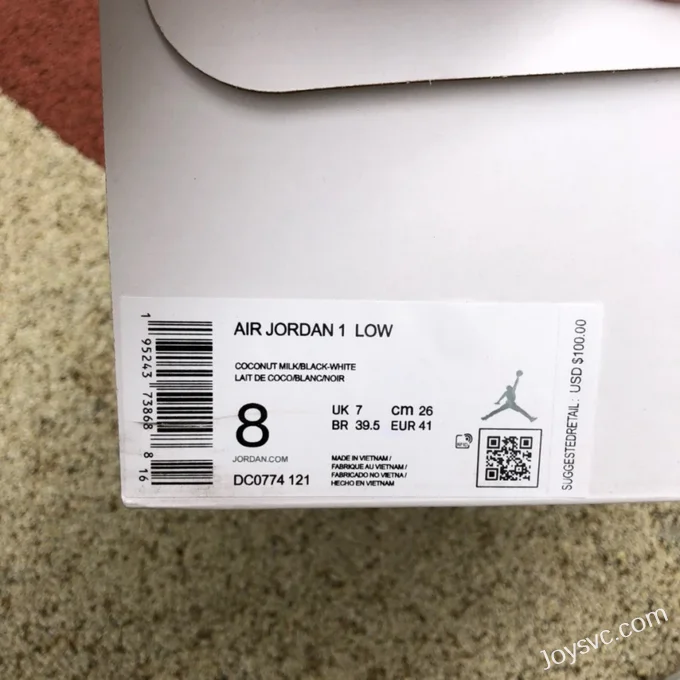 Air Jordan 1 Low DC0774-121 Coconut Milk