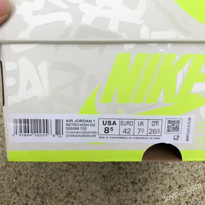 Air Jordan 1 High OG 555088-702 Volt