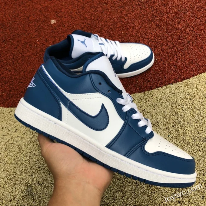 Air Jordan 1 DC0774-114 White Blue Navy Low-Top