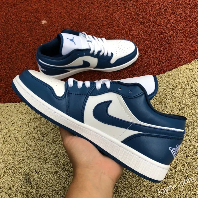 Air Jordan 1 DC0774-114 White Blue Navy Low-Top