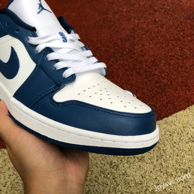 Air Jordan 1 DC0774-114 White Blue Navy Low-Top