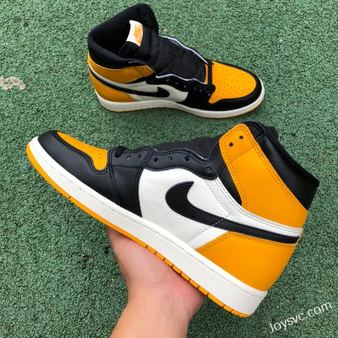 Air Jordan 1 High 555088-711 Black Yellow Toe Retro