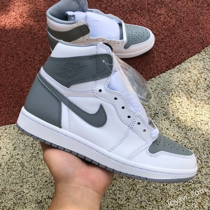 Air Jordan 1 High 555088-037 Grey White Stealth Cost-Effective Version