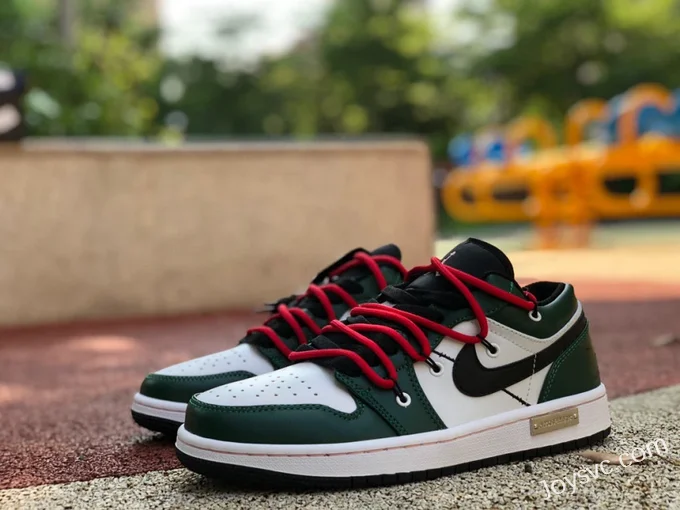 Air Jordan 1 Low 553560-062 Chicago Deconstructed White Green Strap