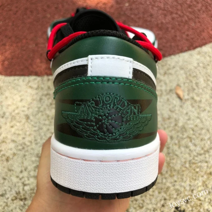 Air Jordan 1 Low 553560-062 Chicago Deconstructed White Green Strap