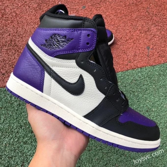 Air Jordan 1 High 555088-501 Black Purple Toe Retro