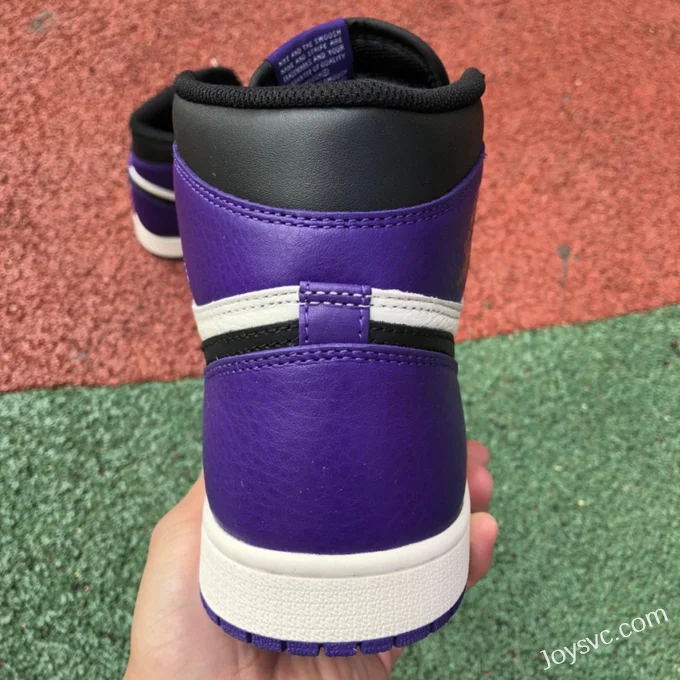 Air Jordan 1 High 555088-501 Black Purple Toe Retro