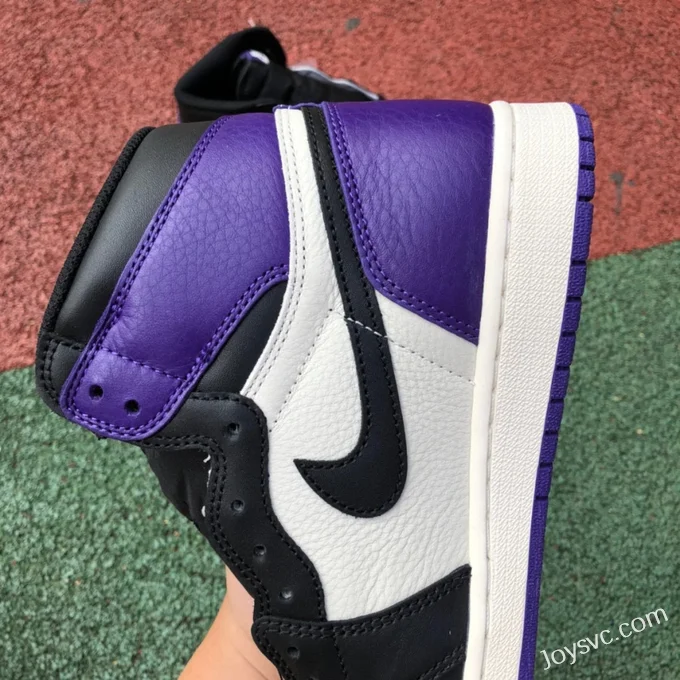 Air Jordan 1 High 555088-501 Black Purple Toe Retro