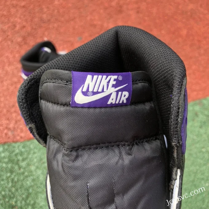 Air Jordan 1 High 555088-501 Black Purple Toe Retro