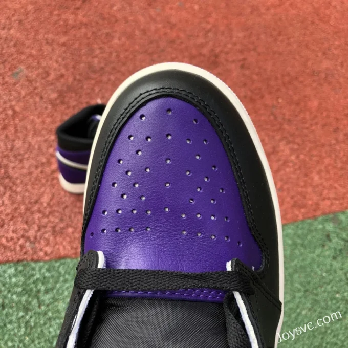 Air Jordan 1 High 555088-501 Black Purple Toe Retro