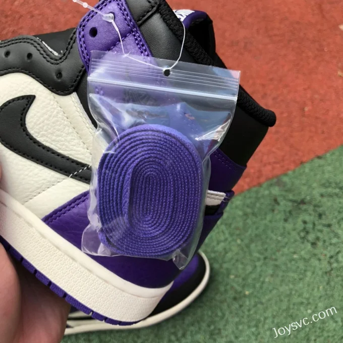 Air Jordan 1 High 555088-501 Black Purple Toe Retro