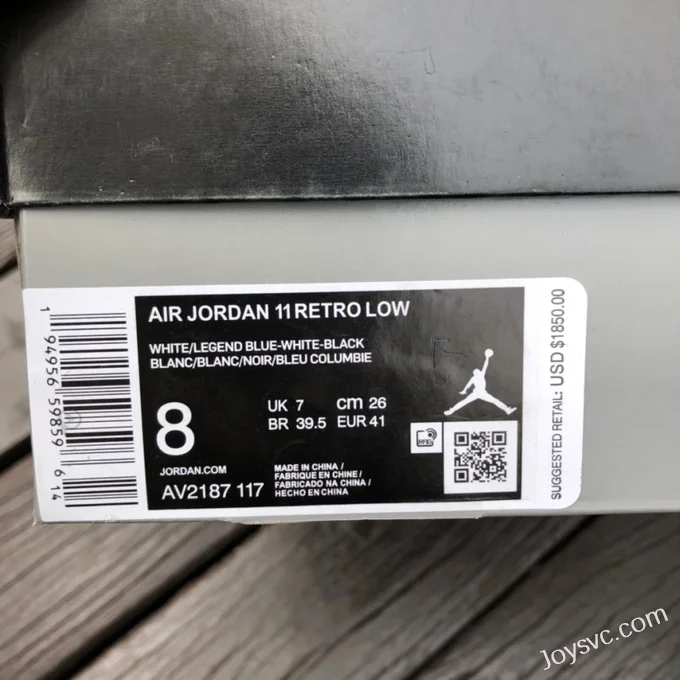 Air Jordan 11 Low Legend Blue AV2187-117