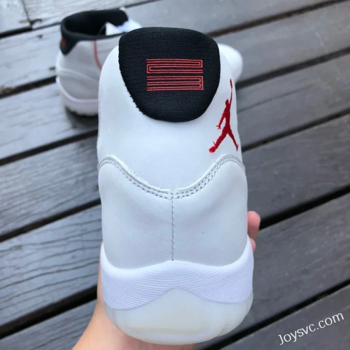 Air Jordan 11 Platinum Tint White Red 378038-016