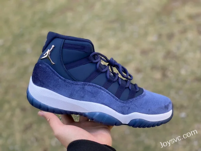 Air Jordan 11 Midnight Navy Velvet High Top AR0715-441