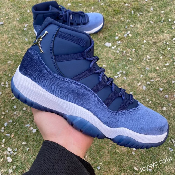 Air Jordan 11 Midnight Navy Velvet High Top AR0715-441