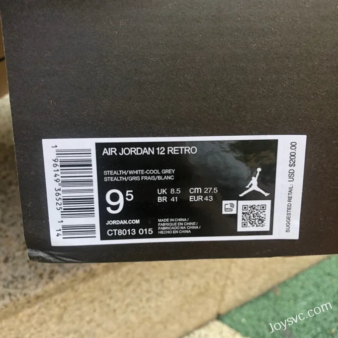 Air Jordan 12 Retro Stealth CT8013-015